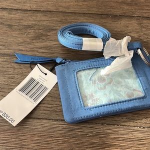 Vera bradley summer rain zip is lanyard